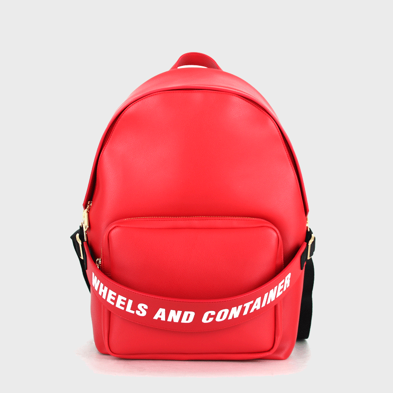 WHEELS AND CONTAINER BACKPACK -RED